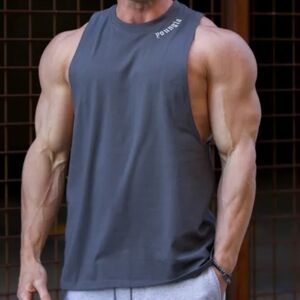 Young LA Men's Grey Sleeveless Shirt, Size Large, Brand New With Tags